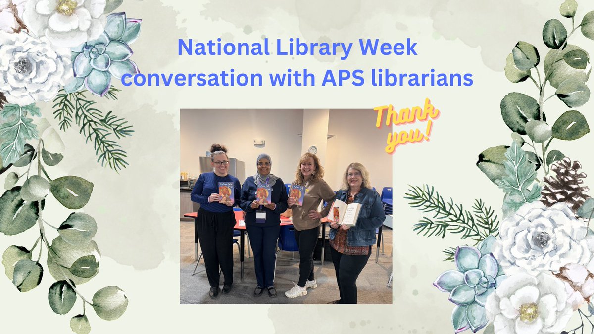 Thank you @APSLibrarians for inviting me to speak to HS Librarians about my debut and our shared interest in promoting reading & literacy for local teens. A couple of us posed for pictures.

Such amazing & committed professionals 💙💙💙

#NewMexicoAuthor
#NationalLibraryWeek