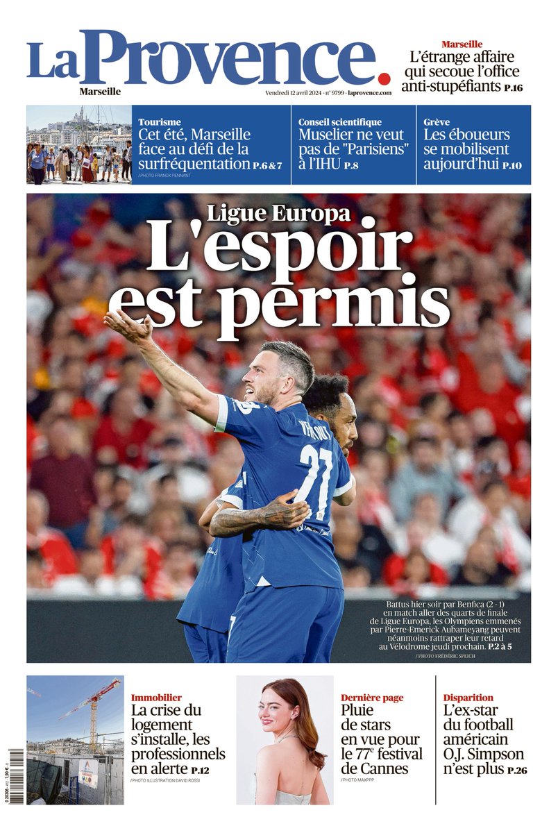 À la Une de @laprovence du vendredi 12 avril