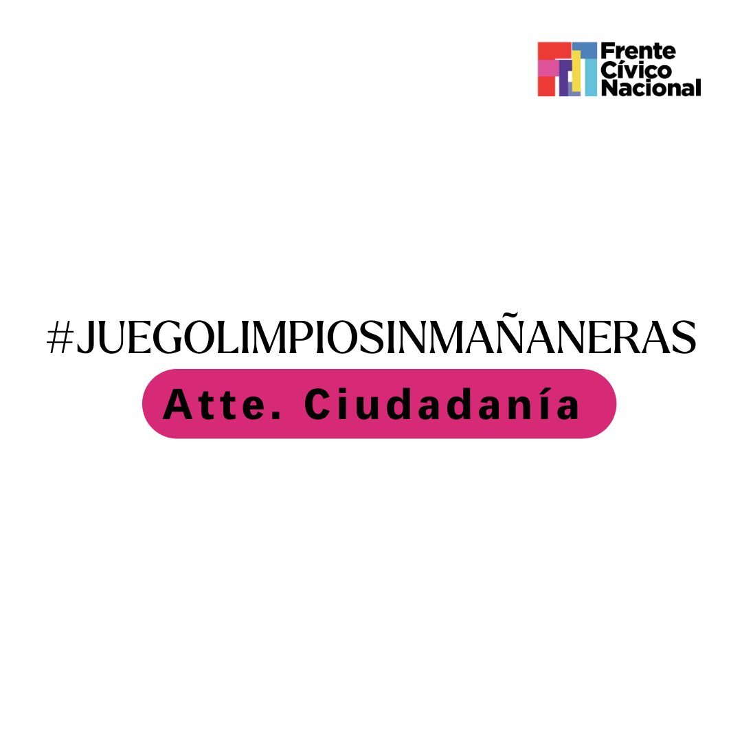 Desde la ciudadanía, exigimos al @INEMexico suspenda las conferencias matutinas del presidente López Obrador, con el objetivo de respetar la ley y tener elecciones libres. #JuegoLimpioSinMañaneras Ccp @Presidencia_INE