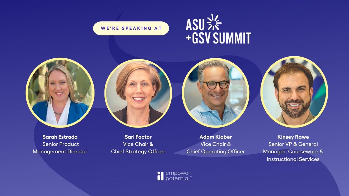 Are you ready to chart the future of education with us at the ASU+GSV Summit 2024? 🚀 Our leadership team is excited to share how we're using digital tools to enhance learning across the nation along with insights into the future of K-12 education. asugsvsummit.com 🌐