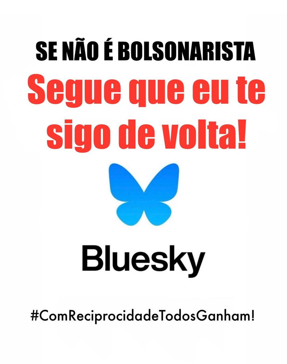 Na BlueSKy não têm malandragem para fakenews , portanto FORA BOLSONARISTAS #ESQUERDASEGUEESQUERDA