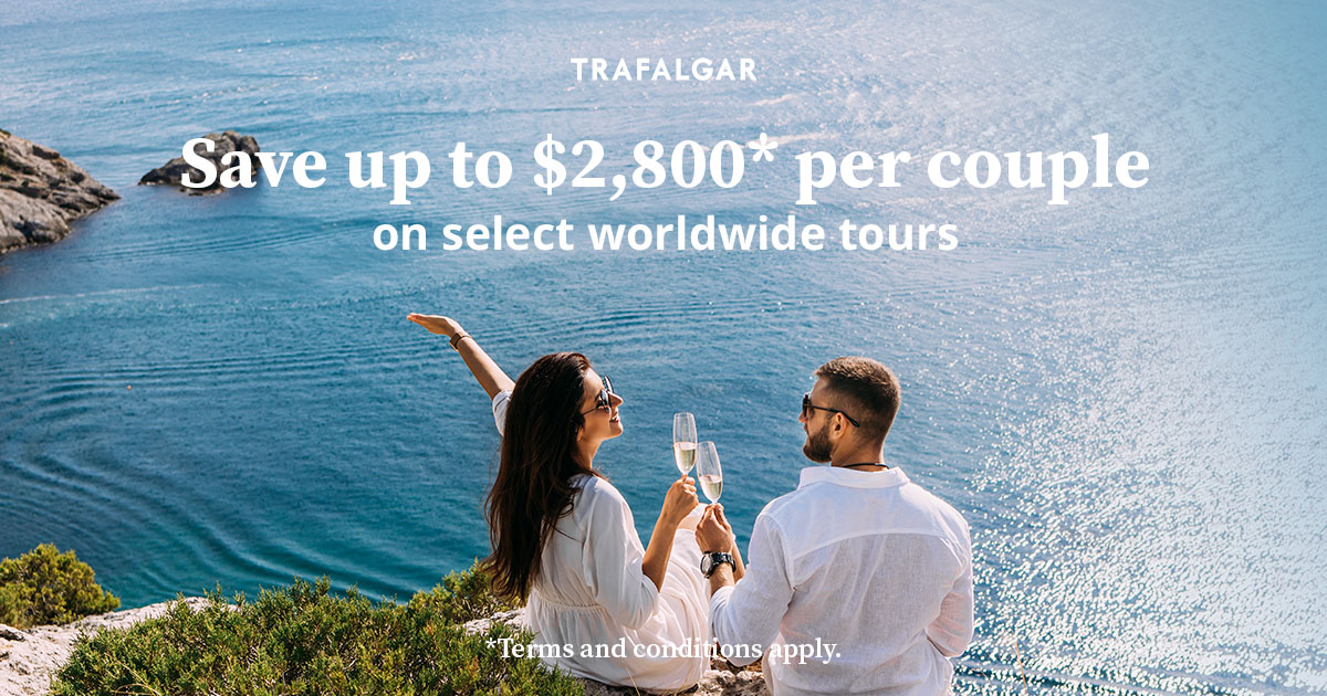 Save up to $2,800 per couple on select worldwide tours  

sigtn.com/u/uPer7SNV 

#TrafalgarTours #travel #travelinspiration #AnywhereAnytimeJourneys