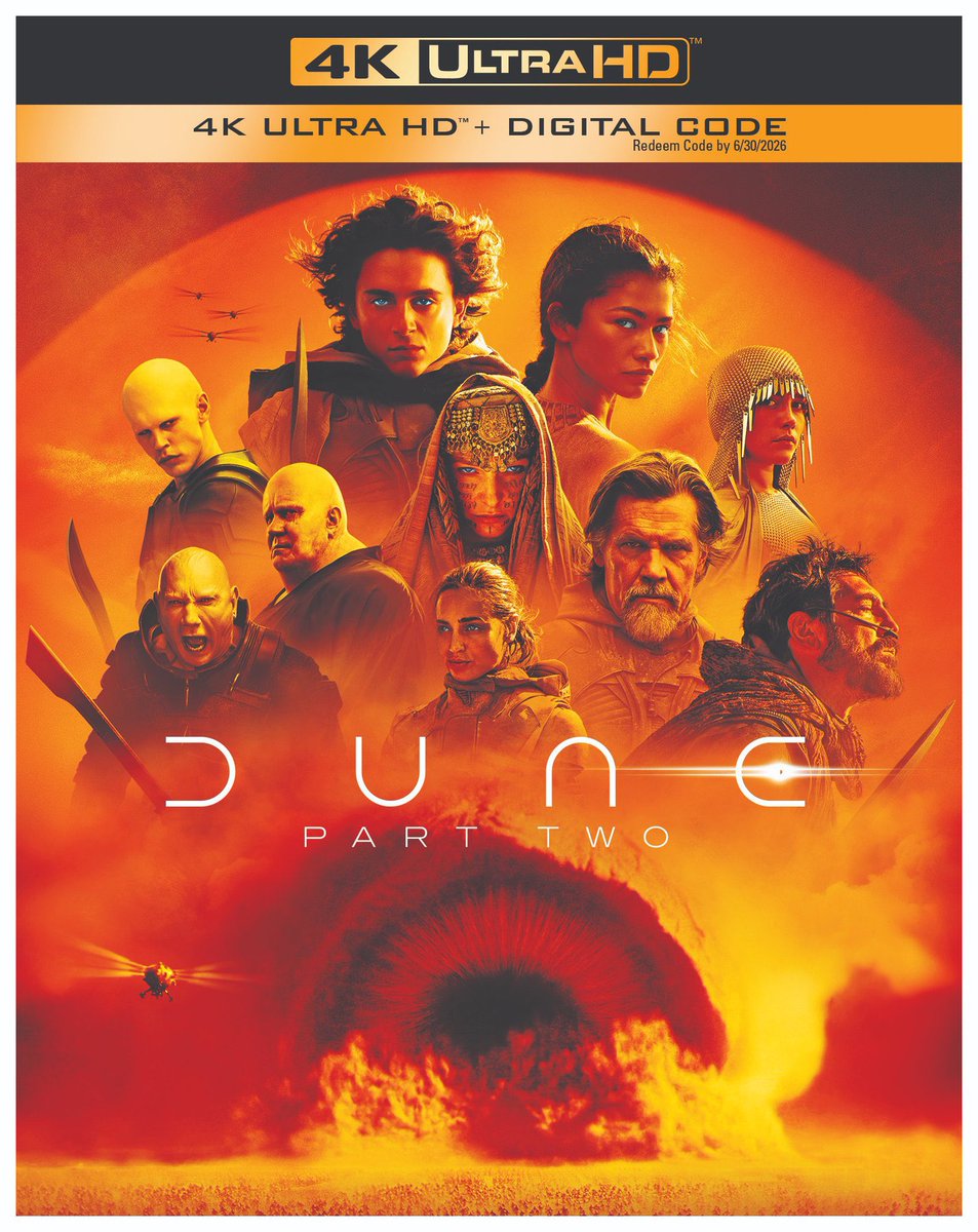 Return to Arrakis when Dune Part Two comes to 4K, Blu-ray and DVD. 

#DunePartTwo #WarnerBros #TimothéeChalamet #Zendaya #RebeccaFerguson #JoshBrolin #AustinButler #FlorencePugh #DaveBautista #ChristopherWalken #StephenMcKinleyHenderson #JavierBardem

hollywoodmatrimony.com/dune-part-two-…