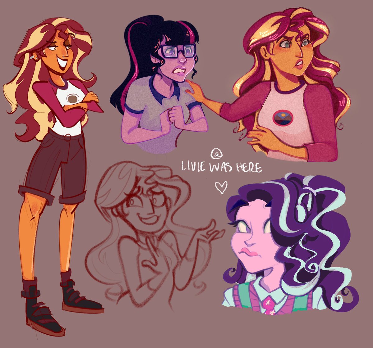 few random #eqg things 💘 #equestriagirls #sunsetshimmer #twlightsparkle #scitwi #starlightglimmer