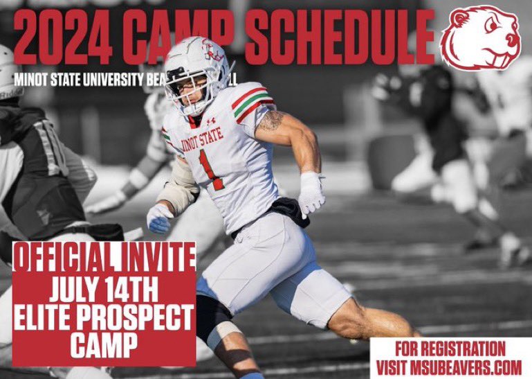BennettWall's tweet photo. Thanks to Minot State Coach @BraedenVolk for the camp invite! https://t.co/PgedBzP4je