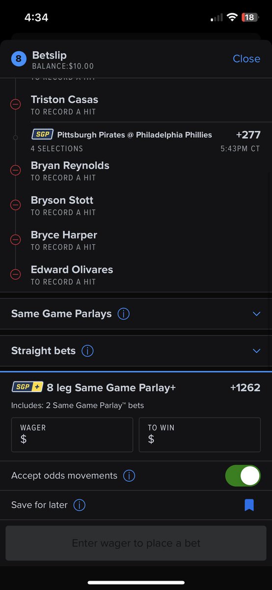 Parlay Pimpin +1262 #sportsinvesting