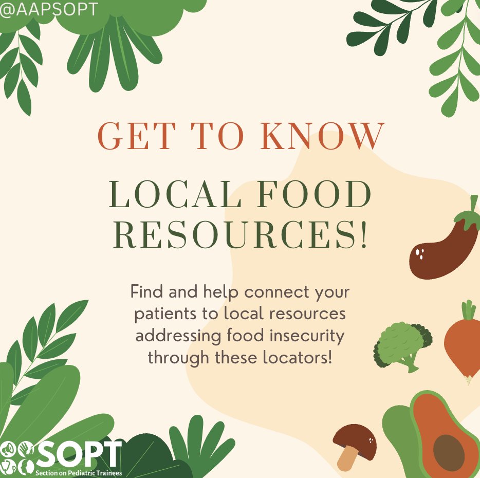 Find and help connect your patients with local food banks, pantries, and nonprofit orgs that help with food insecurity🔎🍎. Check out the links below to find resources in your community!🏡 #food Food Bank locator: feedingamerica.org/find-your-loca… Resource locator: findhelp.org