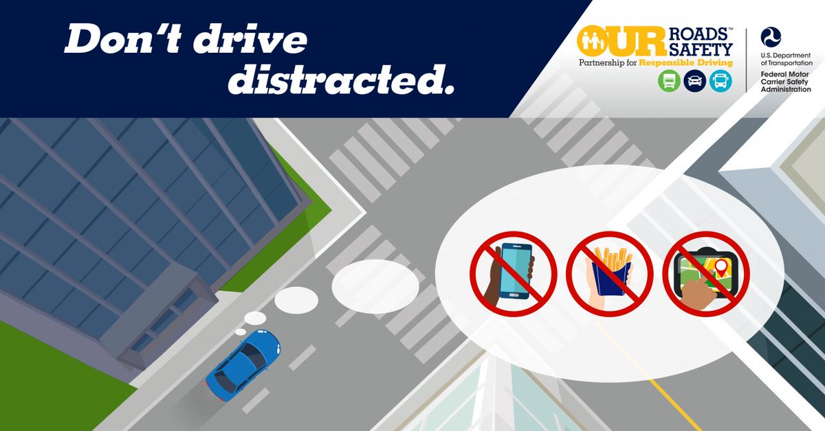 Eating is one of the most common forms of #DistractedDriving #OurRoads