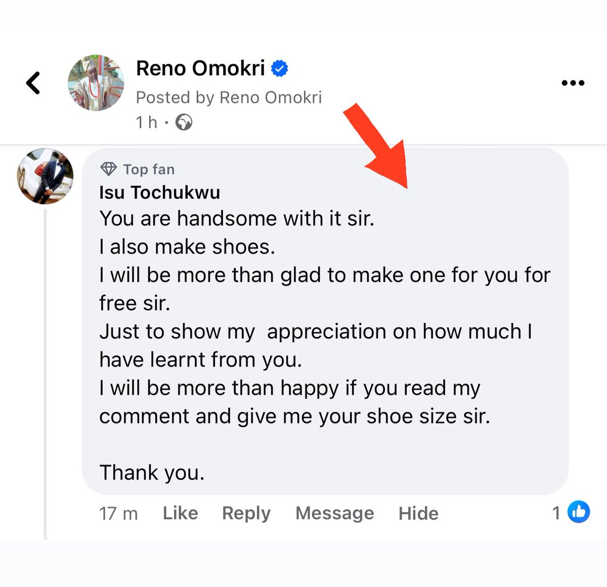 Dear Tochukwu,

Thank you for your feedback. Aww! That is so sweet of you. Your offer warms my heart, but it is best that I get my shoes from Kano or elsewhere. I honestly would want to take you up on your offer. But #GrowNairaBuyNaija has taken off and is helping the Naira grow,…