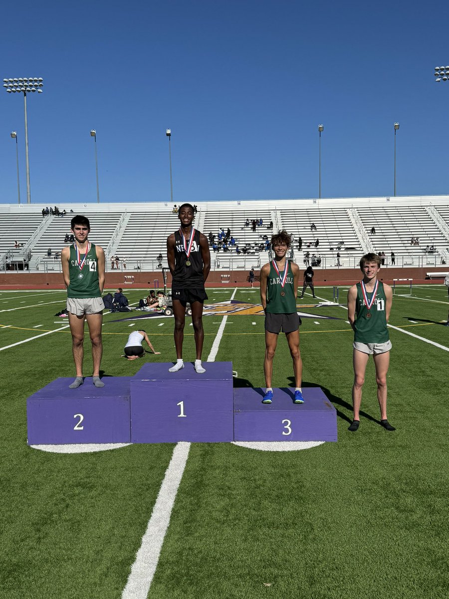 Congratulations to Ryan Van de Berghe (2nd place), Jude Alvarez (3rd place) & Caden Leonard (4th place) on their Area 1600 meter performances. All 3 runners have advanced to next Saturdays Regional Meet.