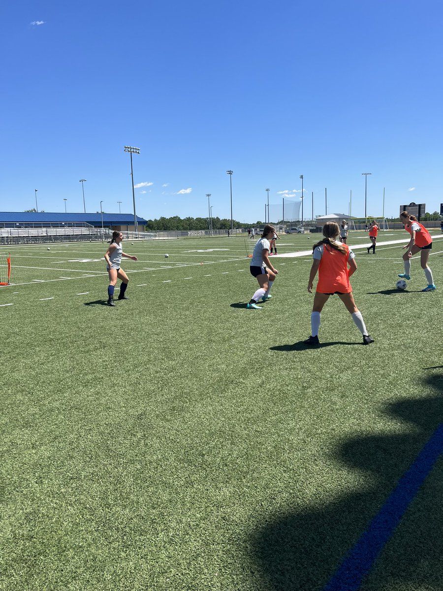 We had some fun today as we kicked off our 2v2 spring “tournament”!! #LakeCreek #WeAreLions 💙⚽️💛