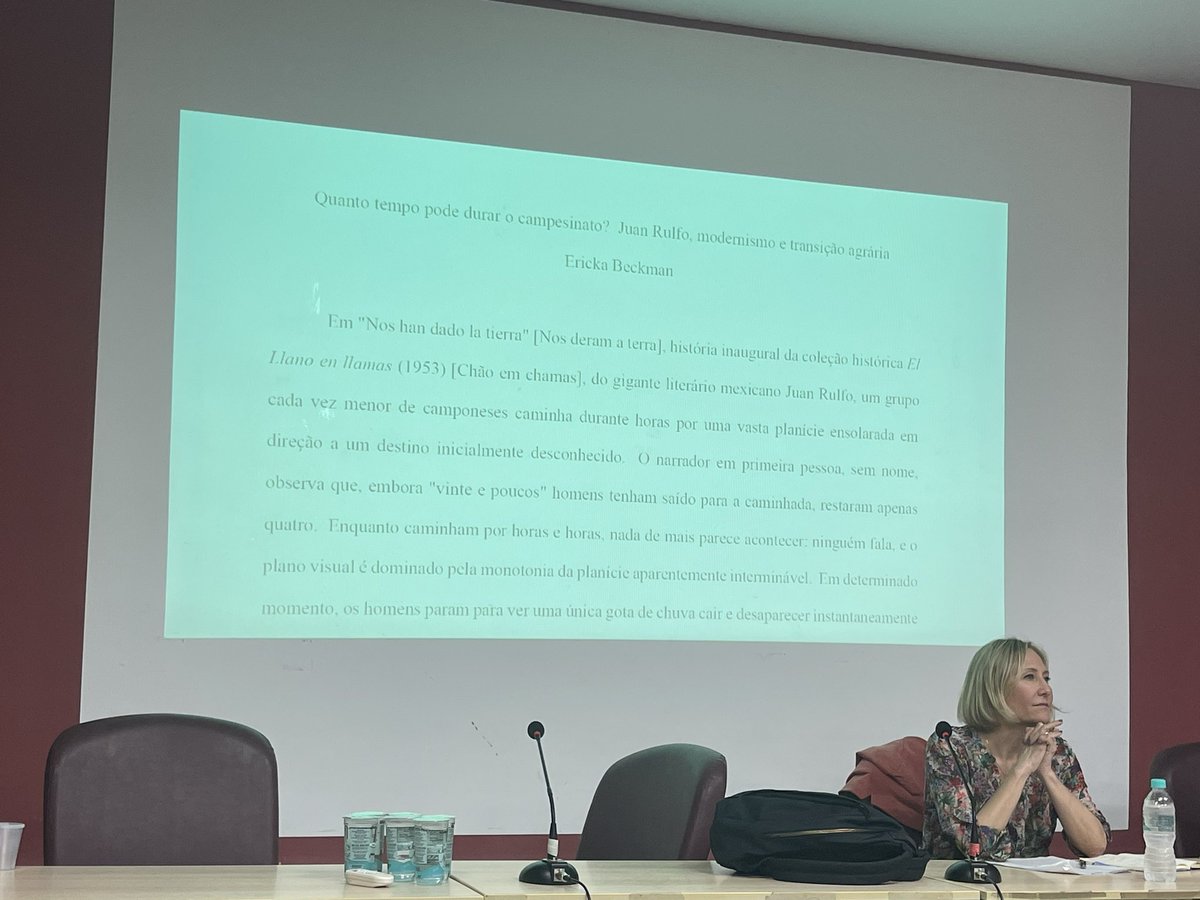 Great paper by @ErickaBeckman1 on Rulfo, modernism and agrarian transition. V. interesting reading of temporal stasis/ analepsis/ living death in the short stories and Pedro Páramo.