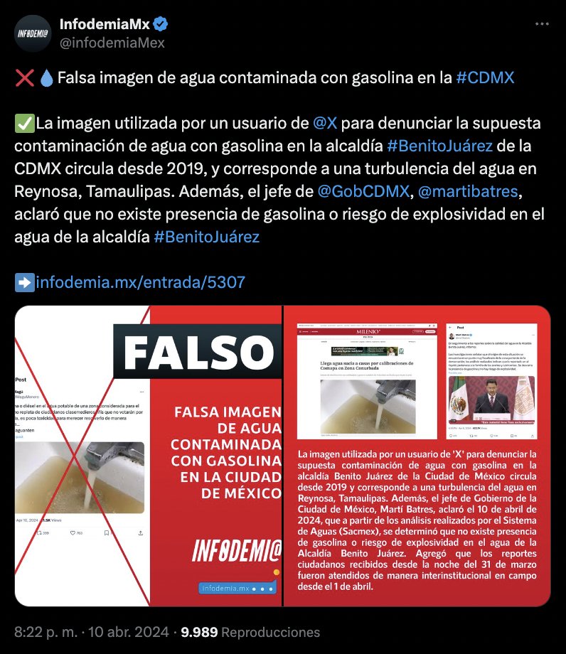 Así el combate oficial contra las 'fake news'. Ojo: @infodemiaMex es una iniciativa del Sistema Público de Radiodifusión del Estado Mexicano (@SPRMexico). Lo dicho: el obradorismo reacciona como si la verdad fuera de oposición porque el suyo es un gobierno de mentiras.