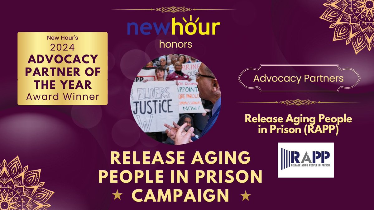 Our Advocacy Partner Of The Year Award goes to @RAPPcampaign! From Advocacy Days in Albany to community events, RAPP continues to do so much for the justice-impacted community including tireless advocacy to #FreeOurElders. Let’s keep fighting the good fight, together.