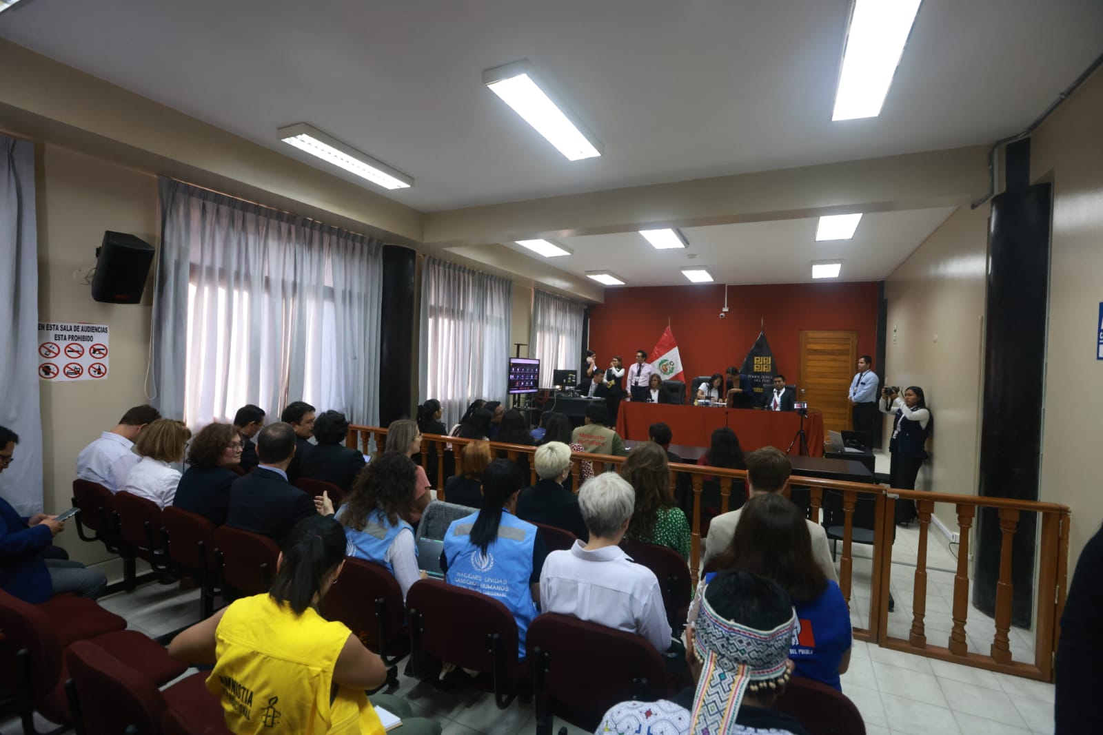 Sala de Audiencias del Juzgado Penal Colegiado de Ucayali (Foto: Ministerio de Justicia).