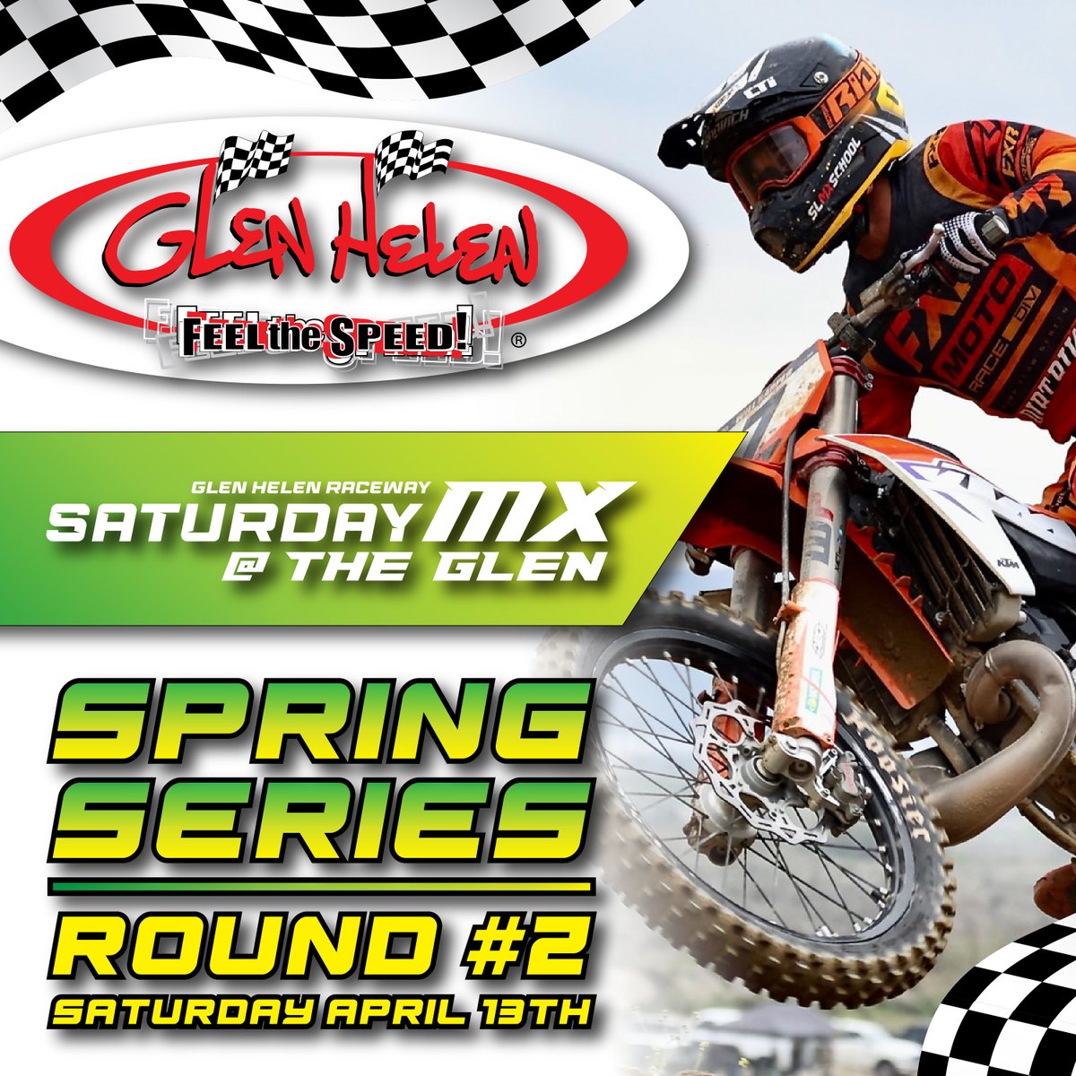 🏁🏁🏁🏁🏁 . 🔥 SAT MX @ THE GLEN . 🌱 SPRING SERIES ROUND #2 . 📍 ARROYO VET TRACK . 🏁 SAT APR 13TH 2024