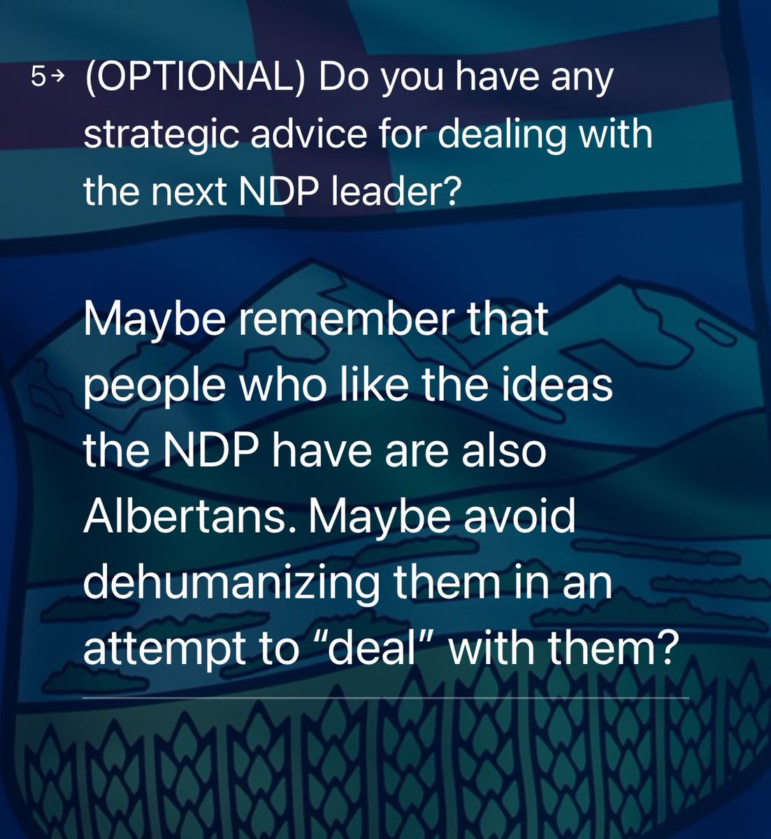 Bonus round! The UCP member who sent us these provided their own answer. And it’s probably both the best advice someone could give the UCP and the least likely advice they’ll listen to. /fin