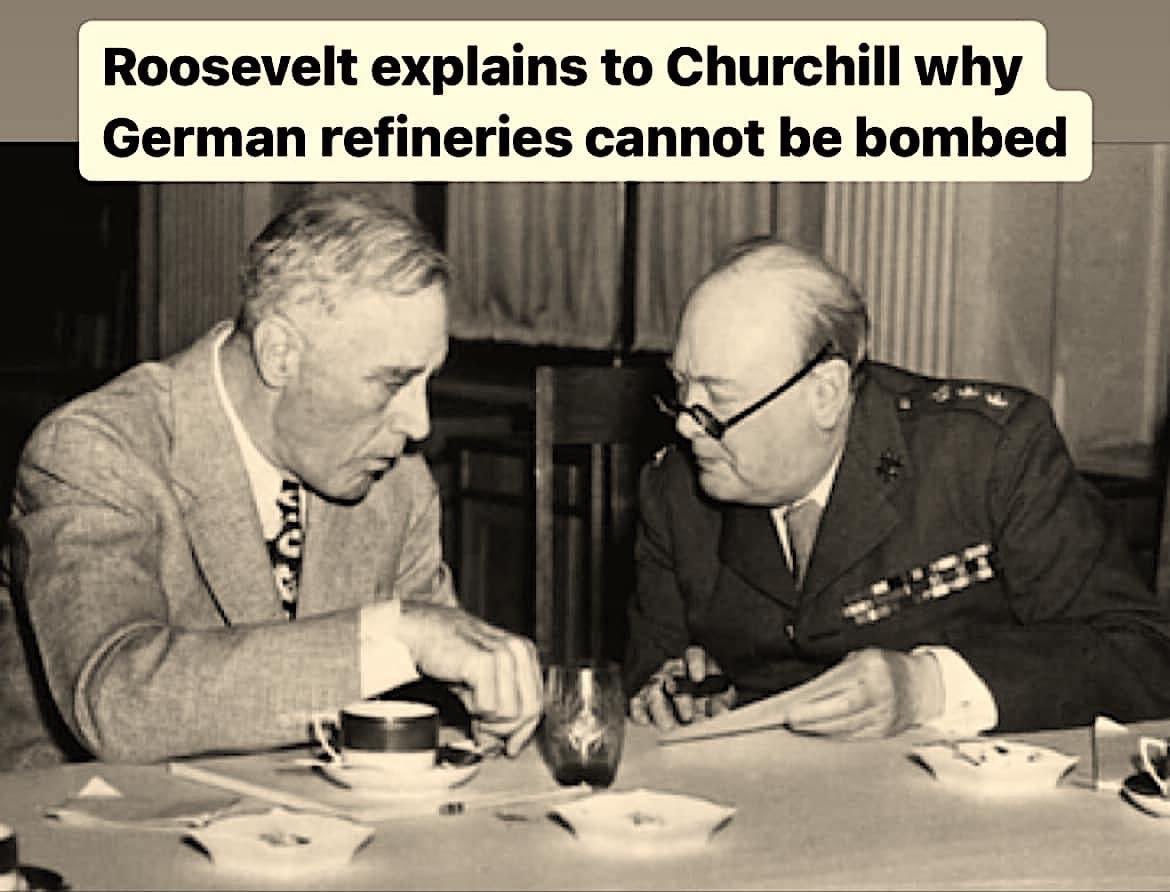 The US is telling Ukraine to stop attacking Russian oil refineries. Historical fact: We won the last major war in Europe because this moment 👇 never happened.