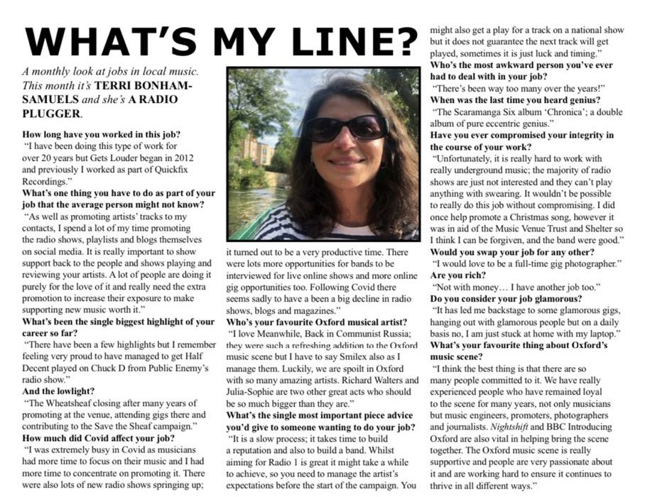 Massive thanks to @NightshiftMag for interviewing me for the ‘What’s My Line?’ feature in the latest issue. I often get asked what radio plugging is, so It’s really great to have a platform like Nightshift to talk about it. nightshiftmag.co.uk/2024/apr.pdf