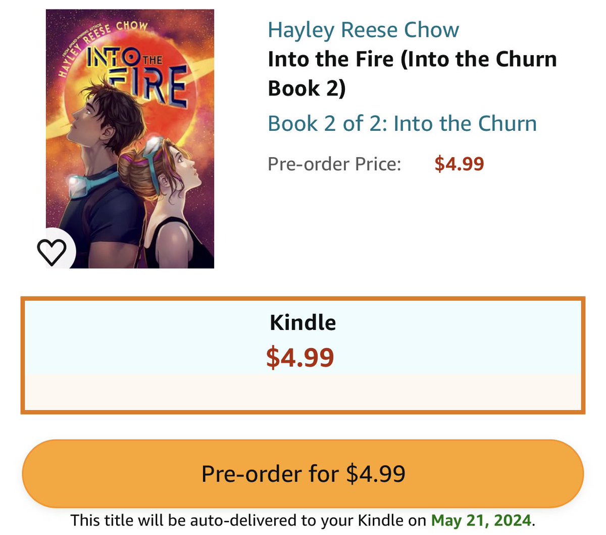 Currently at 112 Into the Fire preorders out of the 300 we need to get a book 3. Not sure if we’ll make it ITF releases May 21st, but right now you can order two books for only $5.98! Just saying. 🤣