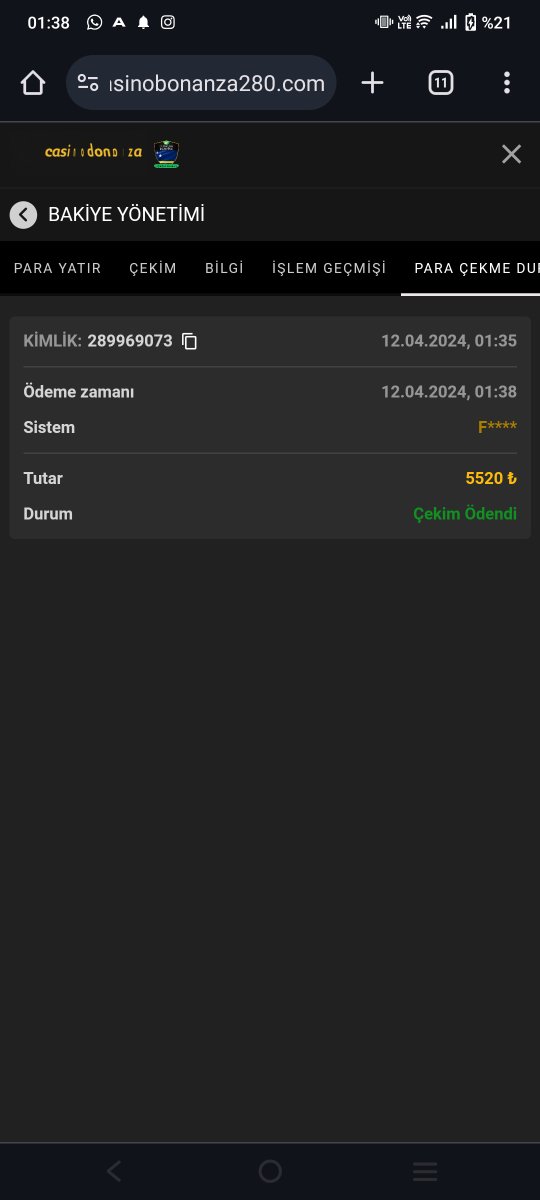 Teşekkürler casinobonanza ailesi 

#CasinoBonanza