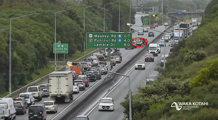 SH20 SOUTHWESTERN MWY - 10:35AM A crash is blocking the right southbound lane between the SH20A Airport Link and Massey Rd. Merge with care to pass and expect delays. ^TP