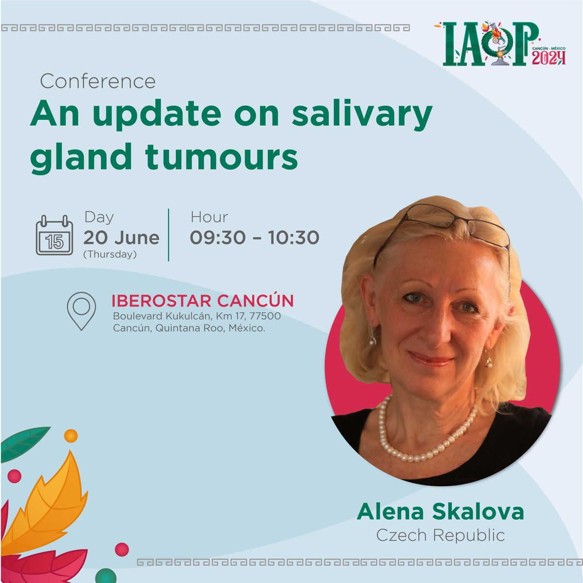 Salivary gland tumor expert Dr. Skálová presents at IAOP2024 (Cancún, June 18-22)! Gain latest insights in this unmissable session. Register now: iaop2024.mx #IAOP2024 #OralPathology