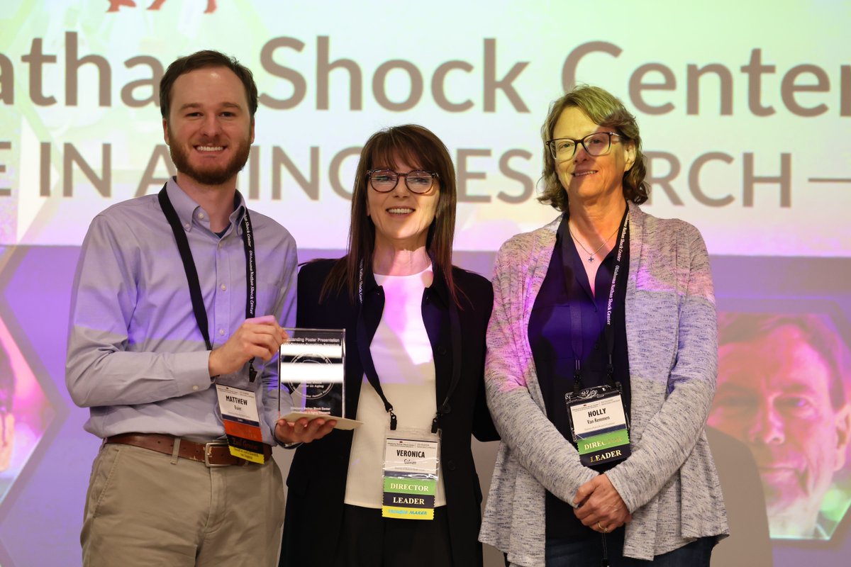 OKNathanShock's tweet photo. Congratulations to all the Poster Award winners at the 2024 Geroscience Symposium! Your exceptional research contributions have enriched our understanding of Aging. The Graduate Student Awards go to 1st place Weronika Zarzycka and 2nd Place Matt Baier🎉🏆 #Geroscience https://t.co/hZDmPkjOPc