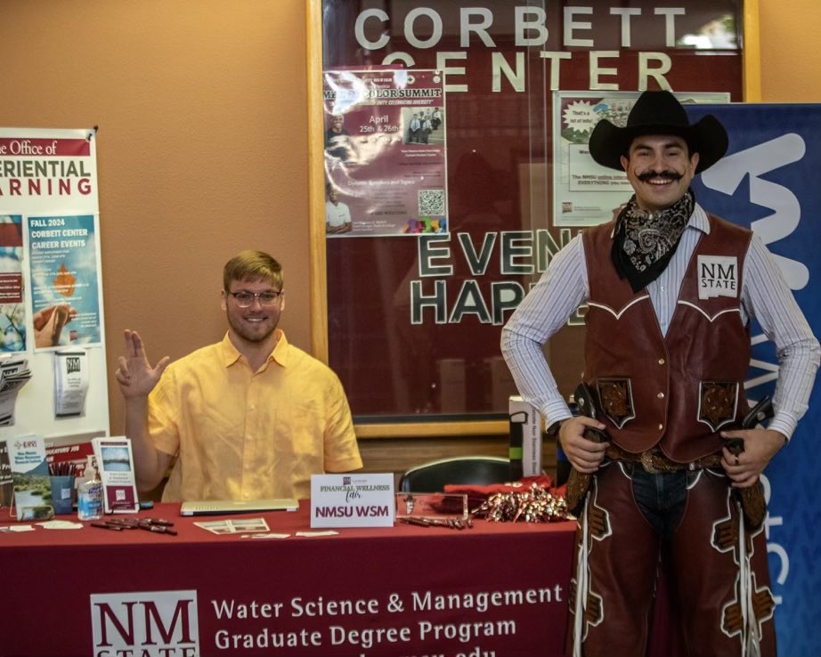 NMSU Water Sci & Mgt (@wsmnmsu) on Twitter photo Thank you to <a href="/nmsu_ncfc/">NMSU Nusenda Center for Financial Capability</a> for inviting us to participate in this year’s Financial Wellness Fair. We had a great time advertising our degree program to the undergraduate students of NMSU, and we hope that we have inspired Aggies to consider applying to WSM! 💦♻️🚰 Thank you to <a href="/nmsu_ncfc/">NMSU Nusenda Center for Financial Capability</a> for inviting us to participate in this year’s Financial Wellness Fair. We had a great time advertising our degree program to the undergraduate students of NMSU, and we hope that we have inspired Aggies to consider applying to WSM! 💦♻️🚰