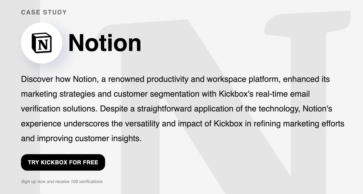 We ❤️ a good customer success story. See how @notionHQ leverages Kickbox to provide better segmentation, targeting & reach high-value customers: kickbox.com/case-studies/n…