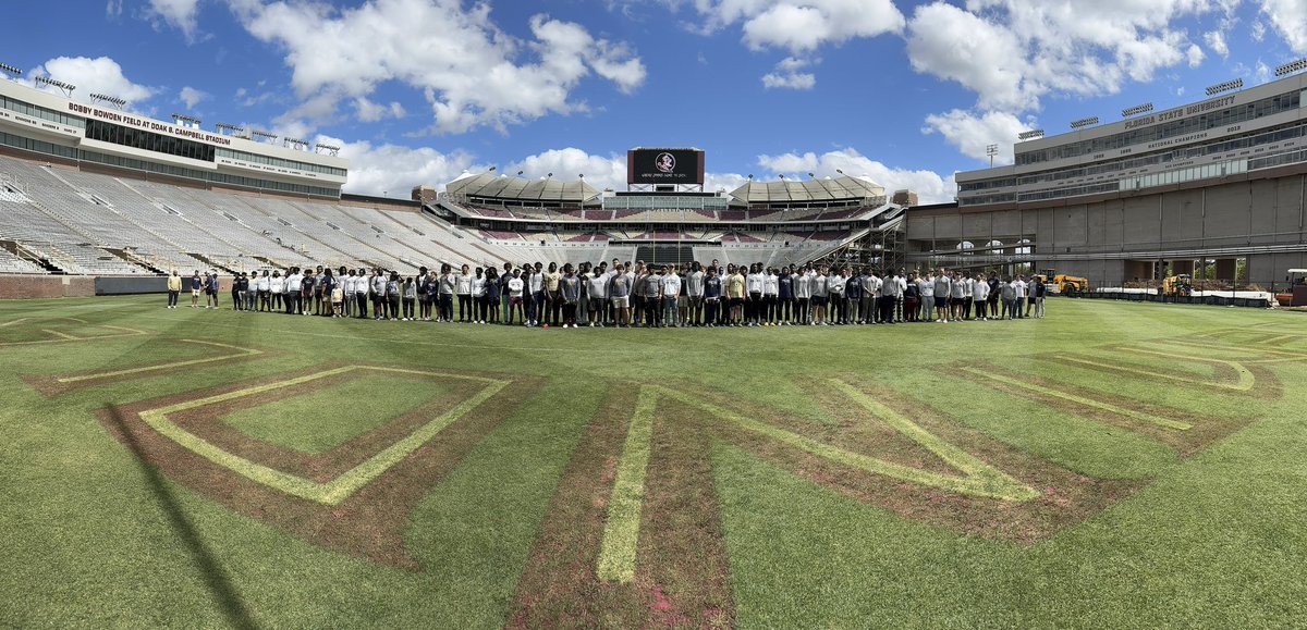 Thank you, @FSUFootball for hosting us today! #TheCounty #TogetherWeSwarm #W1NTHEDAY