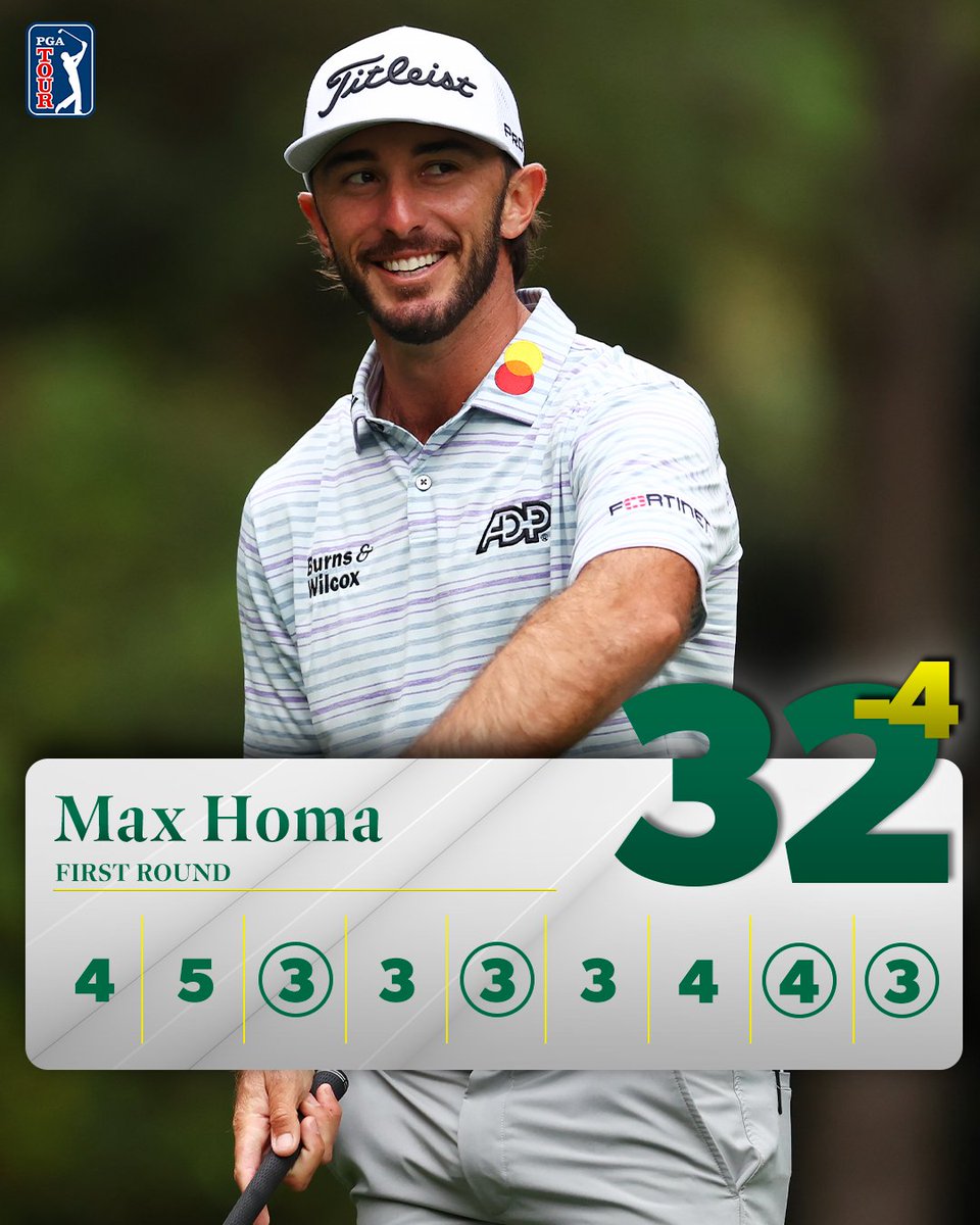 Fast start for @MaxHoma 🔥

He's T3 thru 9 at #theMasters