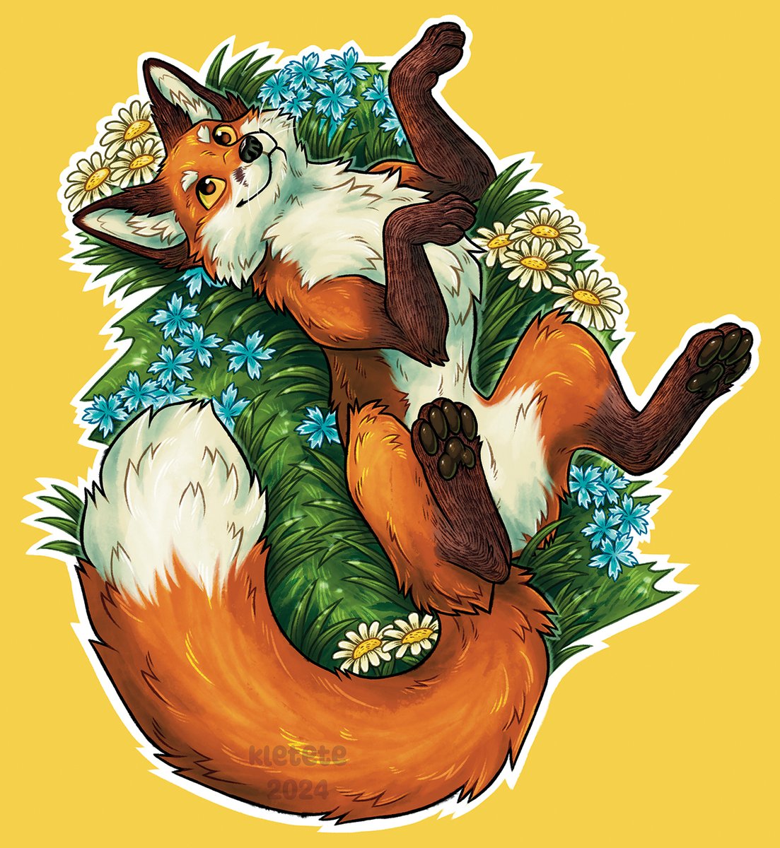 🌼🦊🪻 Stuff with this print currently available at @TheFoxNestStore ^^