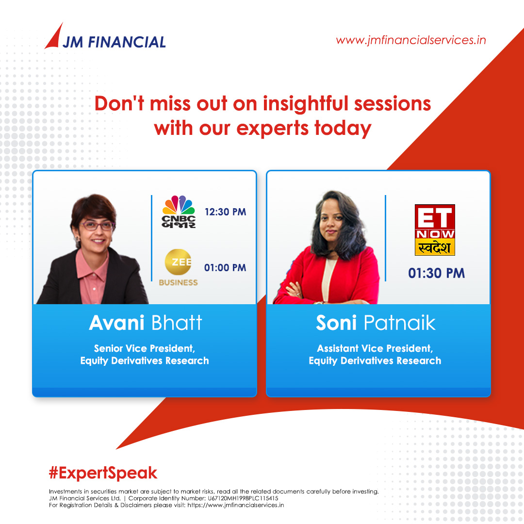 Before making your next move in the market, see what the experts have to say.

@AB_Optstar
@SoniPatnaik90

#ExpertSpeak #JMFinancial #JMFinancialServices #StockMarket #stockmarketnews #stockmarketupdate