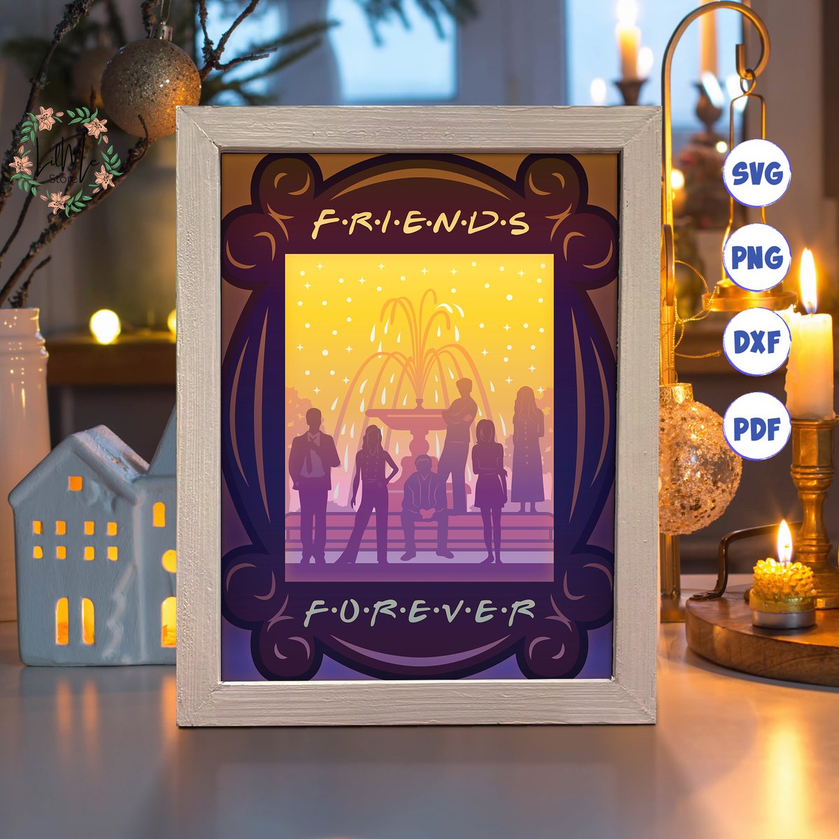 Thanks for the kind words! ★★★★★ 'Made this for my daughter and it was easier than I thought it would be.' Sharon etsy.me/49EGU9j #etsy #cardmakingstationery #3dfriendshipsvg #friendshiplightbox #friendshippapercut #friendshadowbox #lightshadowbox #lightboxtemplate