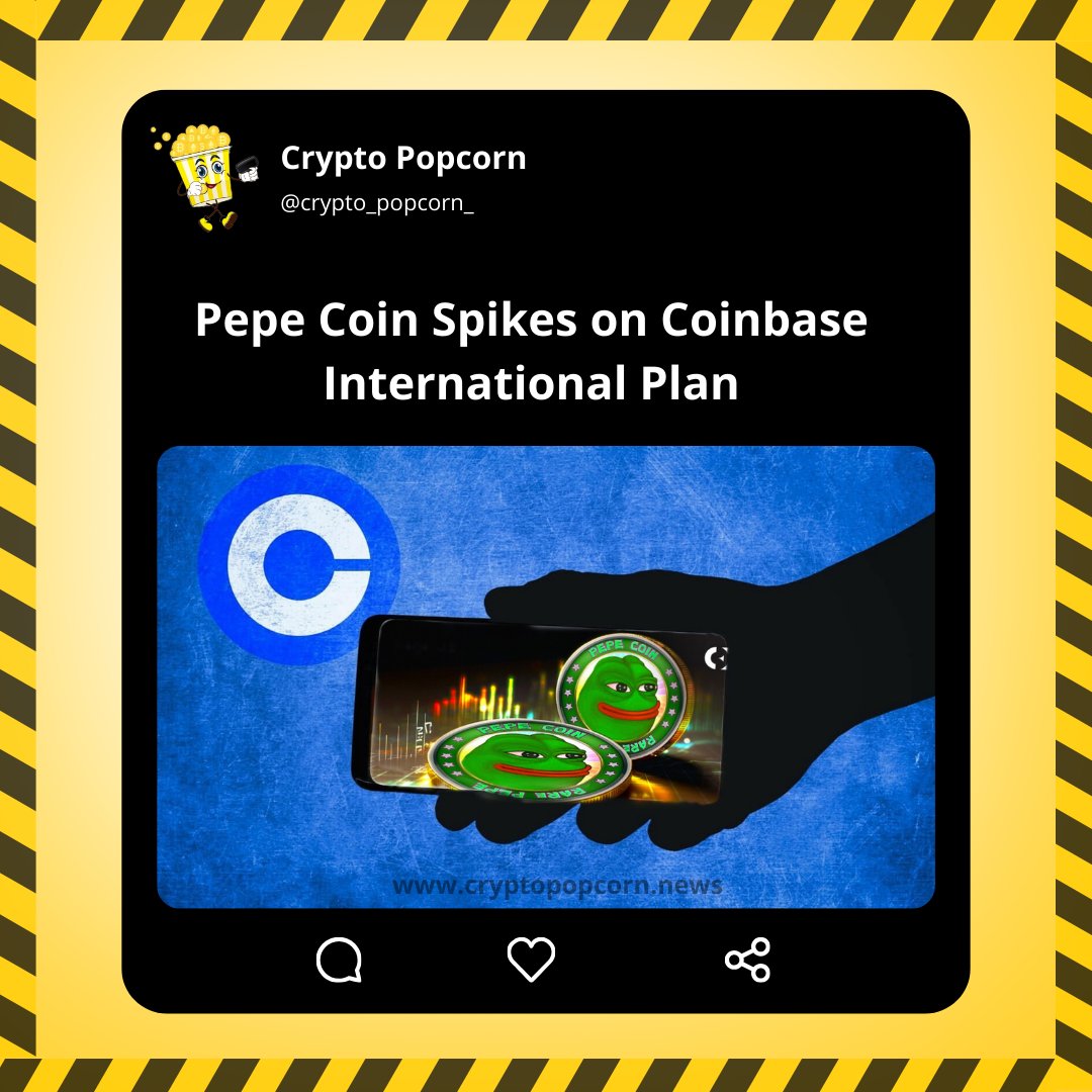 🚨BIG NEWS: Pepe Coin Spikes on #Coinbase International Plan to List Perpetual Futures.

#pepecoin  #PEPE2 #CoinbaseWallet #Cryptocurency #PEPEUSDT