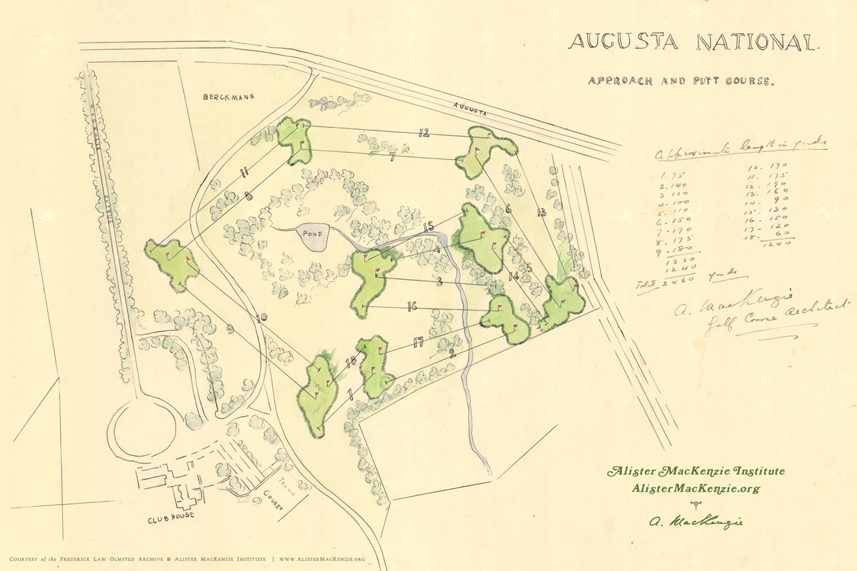 DoctorMacKenzie's tweet image. Genesis of the Augusta National Par 3 Course @TheMasters #AugustaNational #AlisterMacKenzie #BobbyJones #themasters Read about it here:
alistermackenzie.org/articles/appro…