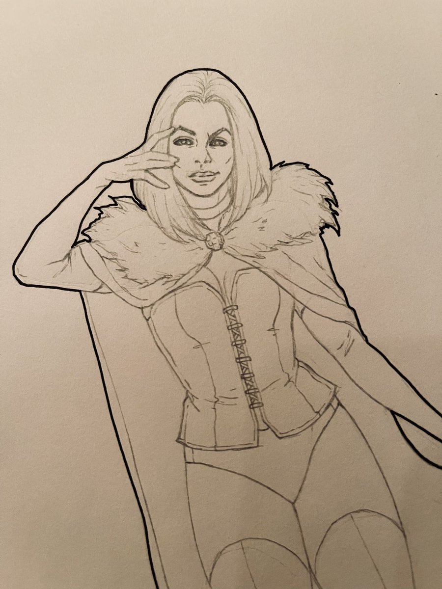 Working on #EmmaFrost.  It was great to see her reappear in #XMen97.  
#XMen #UncannyXMen #Marvel #MarvelComics #TheWhiteQueen #TheHellfireClub #XSpoilers