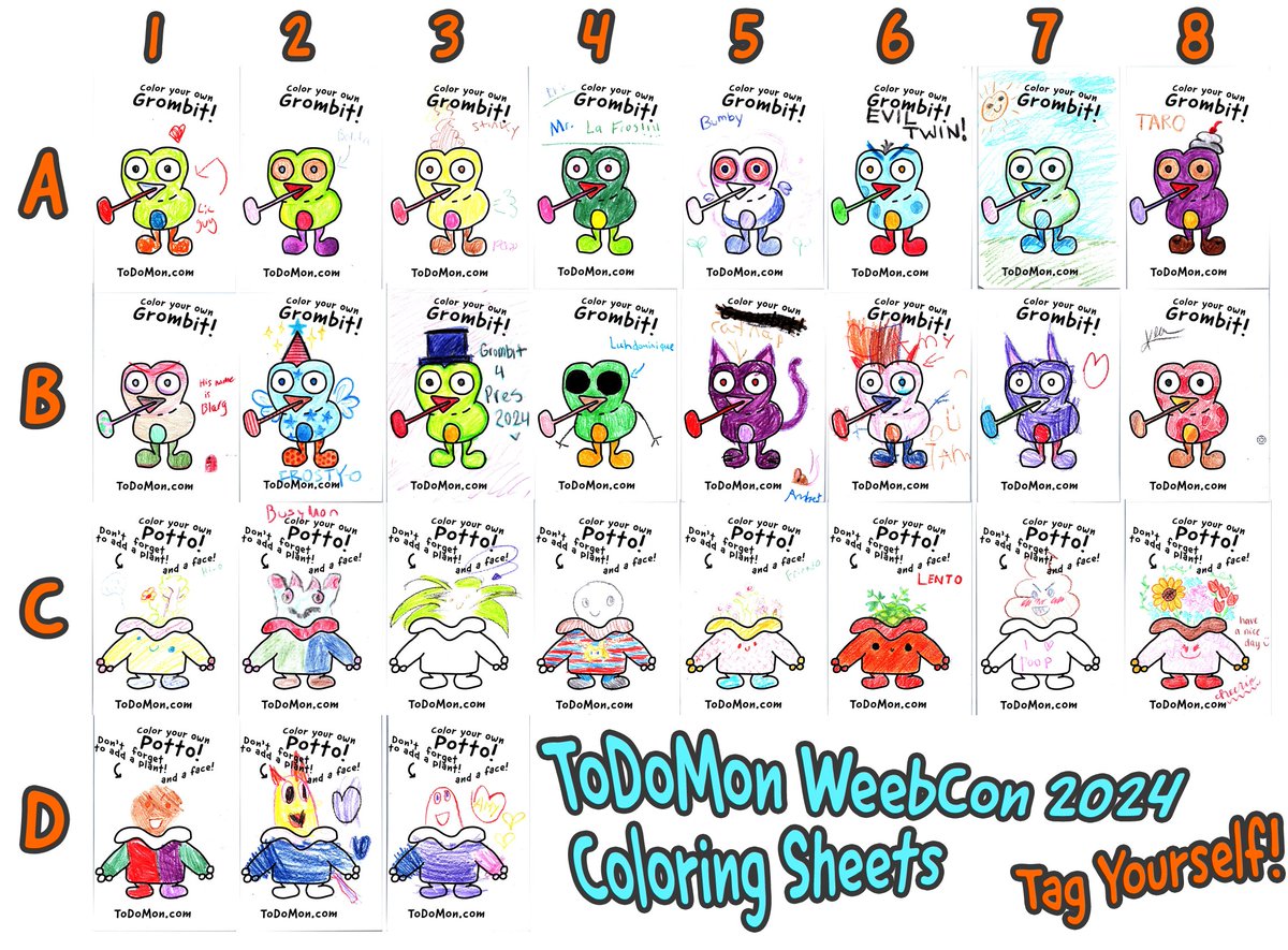 Coloring sheets from #weebcon2024 !  #ToDoMon