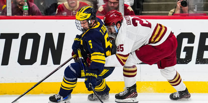 STORY: Michigan hockey’s season ends in the Frozen Four once again with a 4-0 loss to Boston College #GoBlue on3.com/teams/michigan…