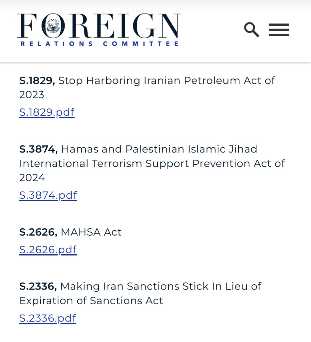 Apparently @OrthodoxUnion has close ties with Senator Cardin. Is the OU advocating for the IR/proxy sanctions bills that will be marked up by Cardin in the SFRC this week?