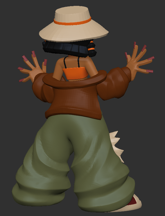 I wanted to do something with baggy clothes cause I thought it'd be fun to sculpt. Really happy with how this turned out.
