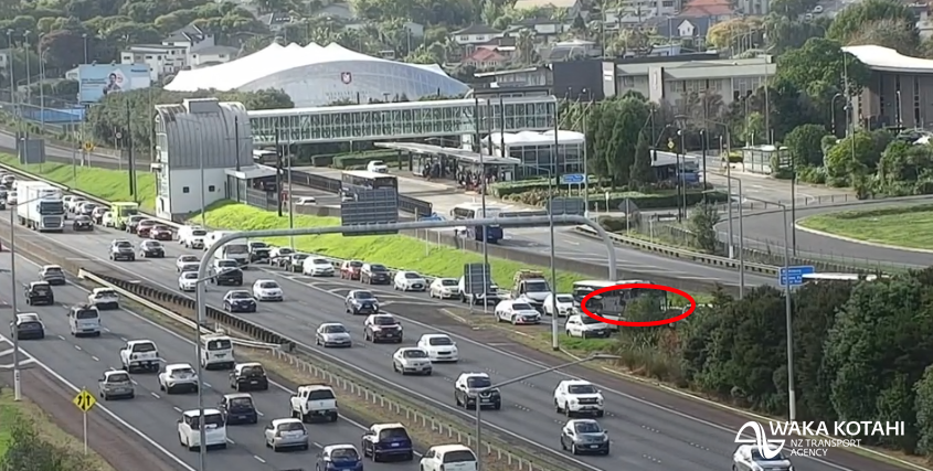 SH1 NORTHERN MWY - 3:35PM Due to a breakdown on #SH1 the Northcote Rd southbound off-ramp is temporarily blocked. Please use an alternative off ramp and expect delays. ^HJ