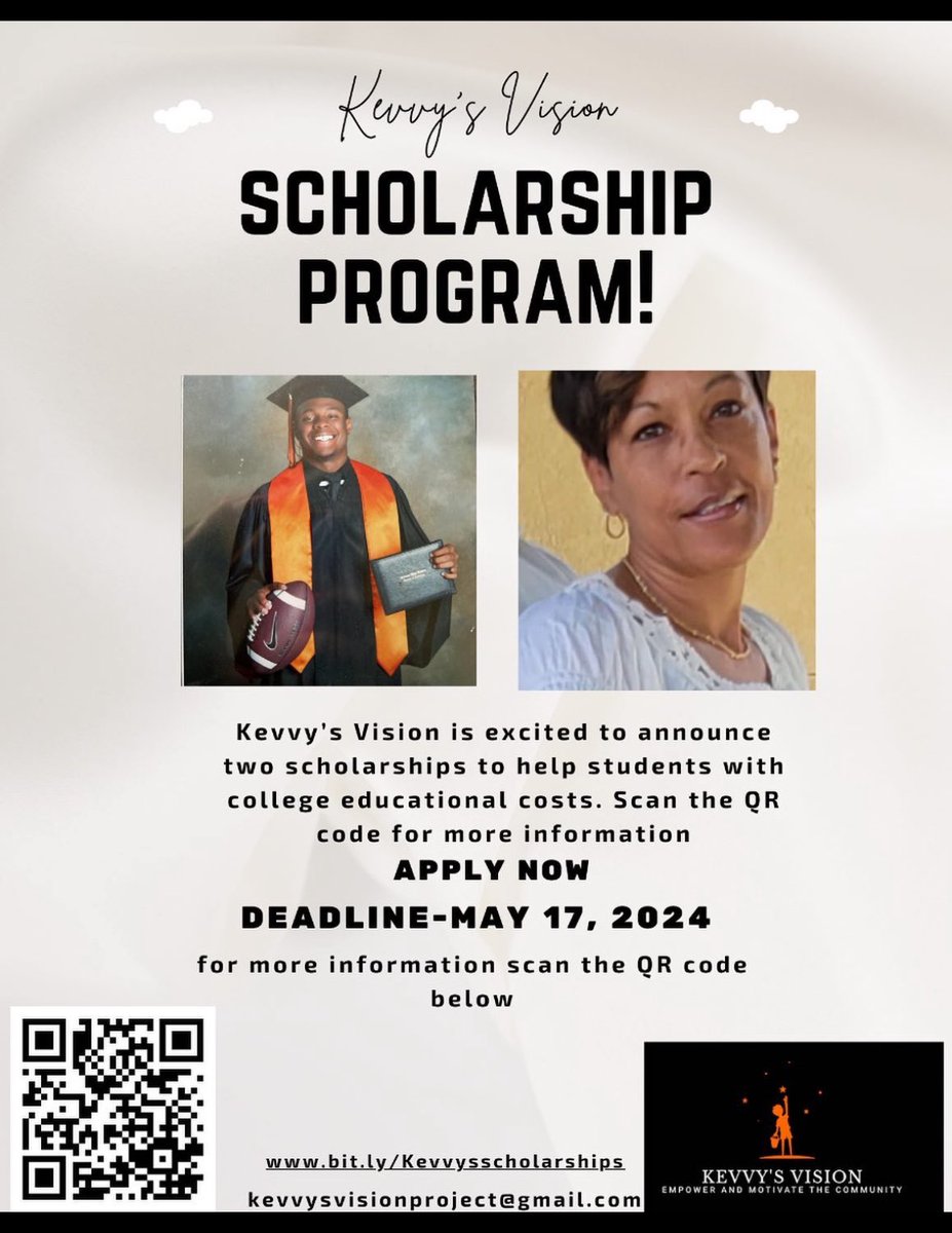 Please share! We have TWO scholarship opportunities! Even if you aren’t a senior, share to help someone!

Seniors going into the medical field➡️ docs.google.com/forms/d/10DbdN…

Senior athletes ➡️ docs.google.com/forms/d/1r8nNu…

APPLY NOW!
<a href="/NBAxJay1/">Jaylon Johnson</a> <a href="/__Blanco02/">Malik White</a> <a href="/loveashleyb_/">Ashley</a> <a href="/ShimekaConway/">Mz.Conway!</a>