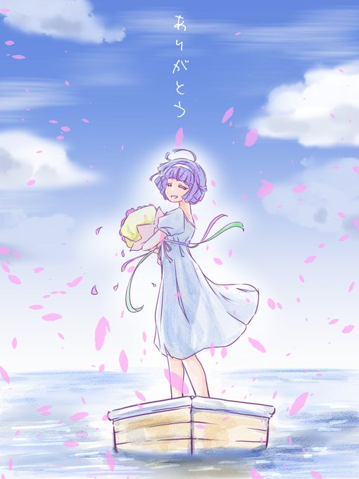 「dress falling petals」 illustration images(Latest)
