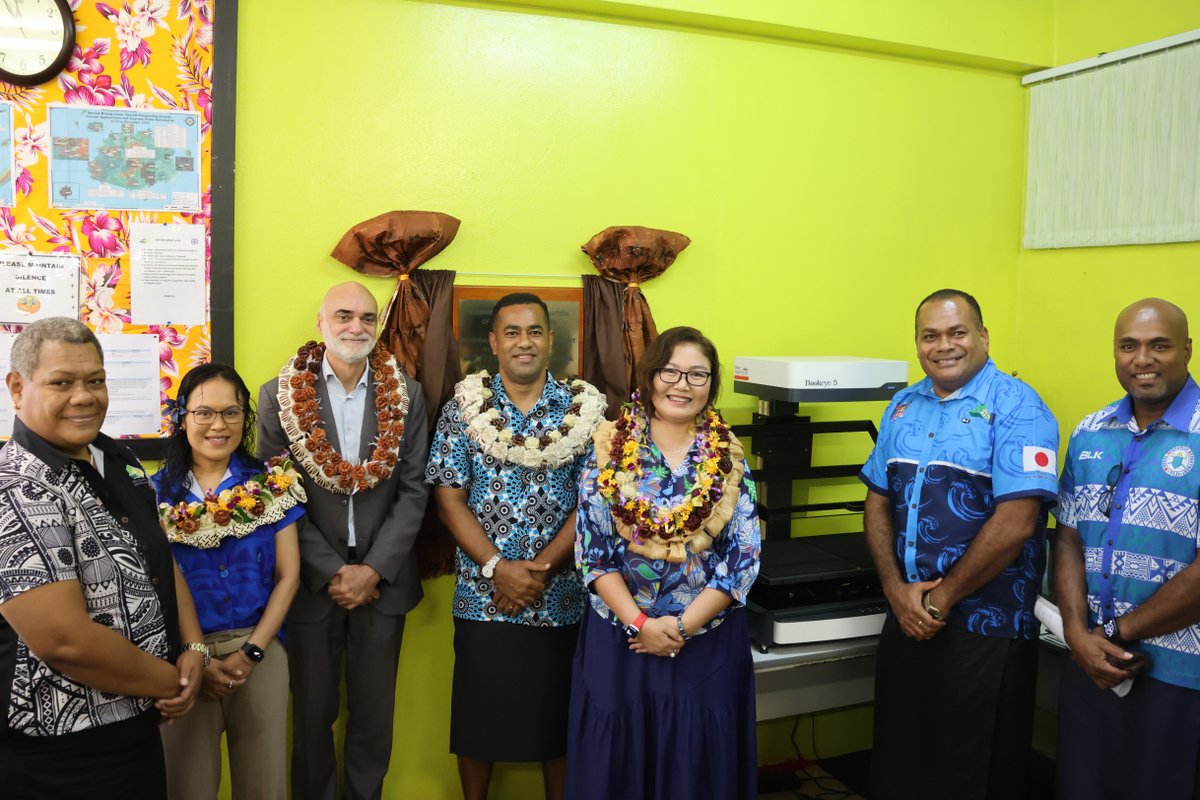 We celebrated progress and collaboration in Fiji's Development Minerals sector today as we handed over a High-End Scanner Equipment to @landsfiji. With the support of @EUPasifika and @spc_cps, we advanced sustainable development; better managing our lands and mineral resources.