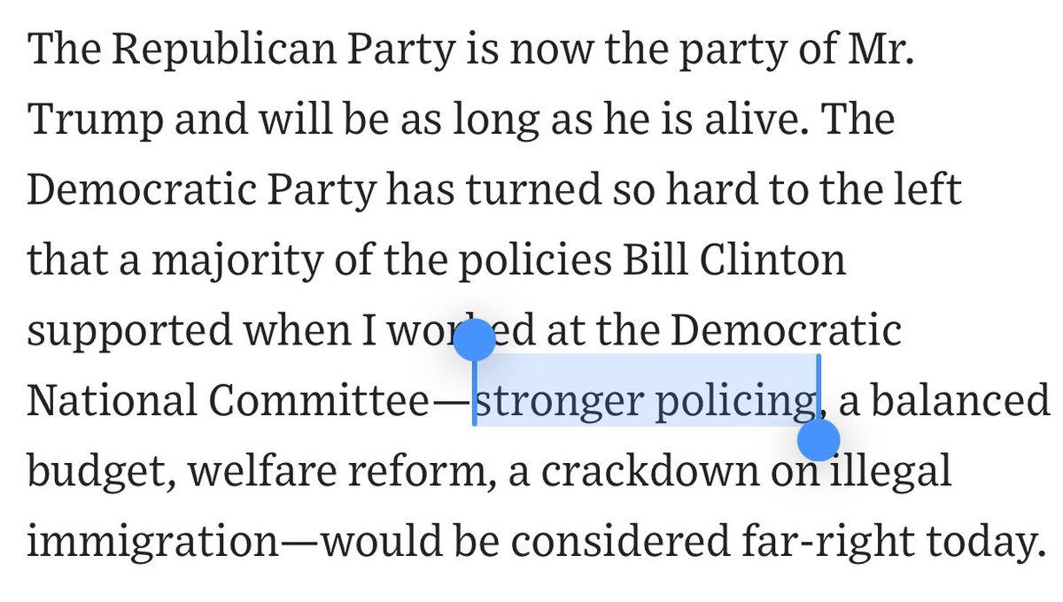 A fatal flaw of No Labels this cycle was the inability to grapple w/ asymmetric politics. E.G. linking Biden to weaker policing? A decades-long backer of tougher policing, wrote ‘94 crime bill, expanded police $ as POTUS, signed a bill overriding DC on crime—all against the left.