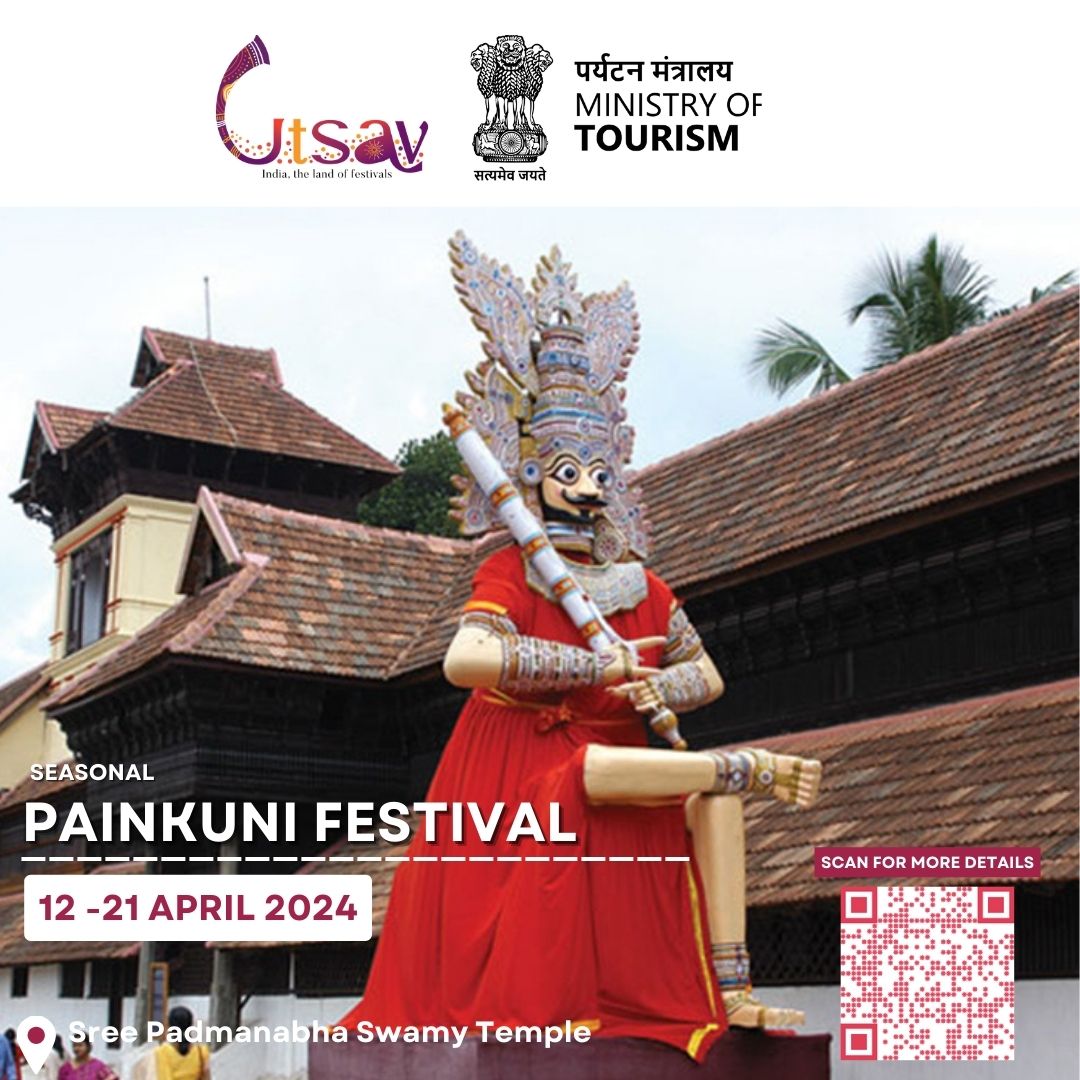 Experience centuries of tradition and royal grandeur at the PainkuniFestival of Sree Padmanabha Swamy Temple in Travancore. From ceremonial flag hoisting to the majestic aarattu procession, immerse yourself in a cultural extravaganza like no other! #Kerala #RoyalHeritage