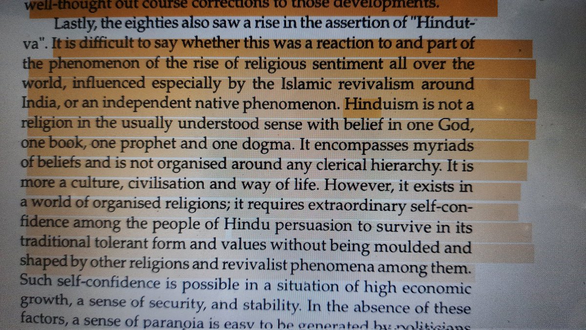 It requires extraordinary self confidence for the Hinduism to survive in its original form without being affected by other religions : K. Subramanyam, a forme strategic thinker and father of S. Jaishankar. @jsaideepak @ajeetbharti @vikramsampath @JaipurDialogues @colhunnybakshi