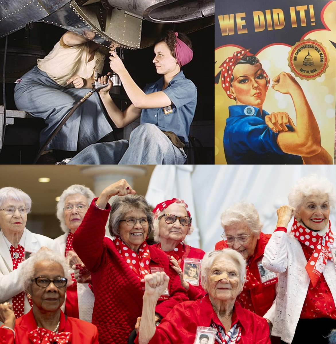🚨💪A RIVETING Story: During a time when women's rights are under constant attack from Republicans, a group of 'Rosie the Riveters' were finally honored in Washington, DC for their contributions to the World War II effort. The group of 27 women, ranging in age from the 90s up…
